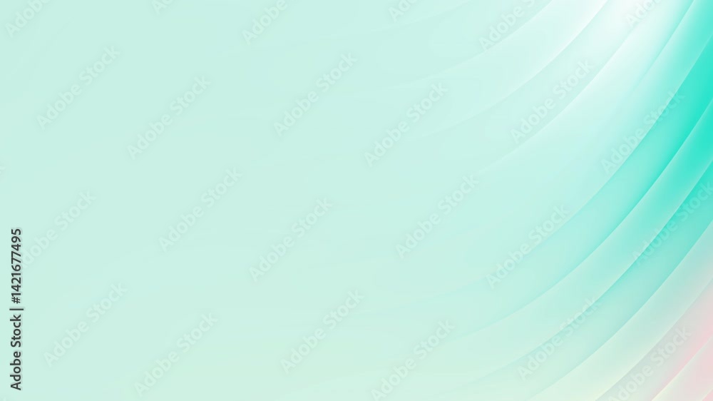 Poster soft green gradient background with smooth lines and light effect