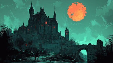 A vibrant pop art rendition of a fantasy movie scene, bursting with color and creativity, capturing the imagination.