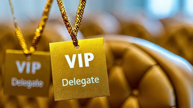 Exclusive VIP Delegate Badges Identification of Prestige and Elegance at Event