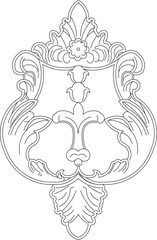 vector sketch illustration silhouette design decoration decoration Neoclassical Style Decor background pattern classic vintage