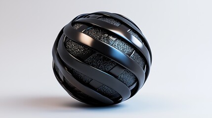 black ball on white background