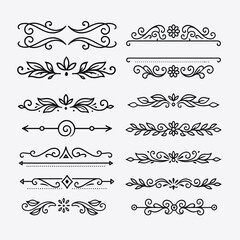 Set of Elegant Vintage Frames in Black and White