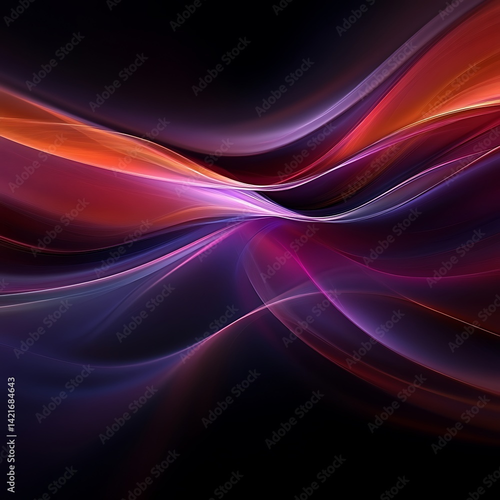 Aufkleber abstract flowing lines of vibrant colors. dynamic, energetic, and smooth curves blend into a mesmeri