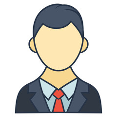 business man icon. man avatar profile illustration