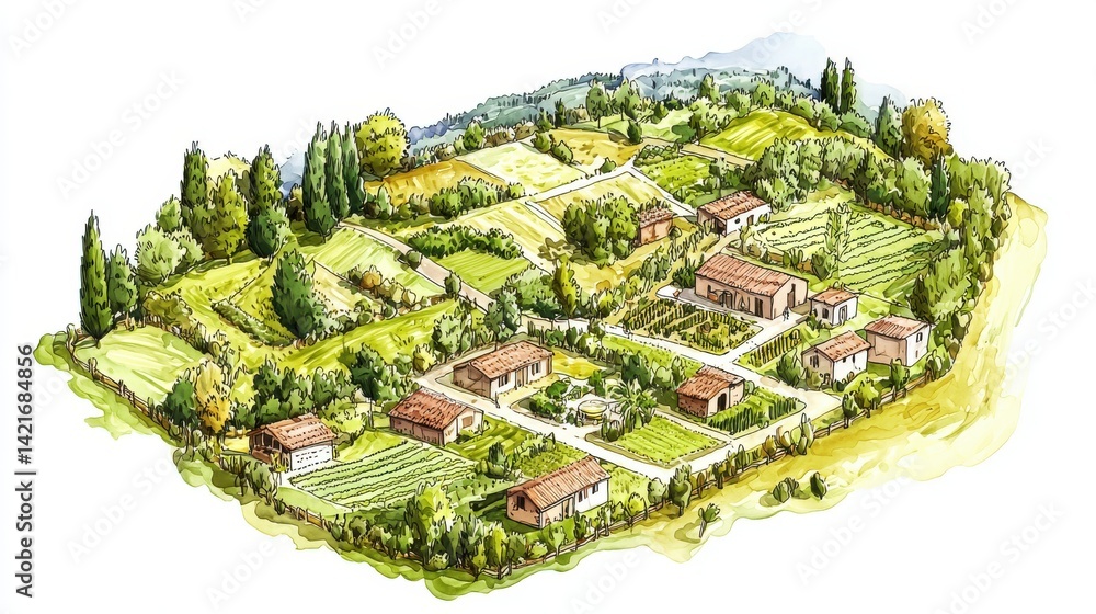 Poster navigating large property challenges in global permaculture solutions