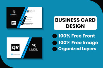 Corporate business Card Template Geometric shape concepts print design organized layout vector file.