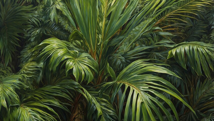 Another View of Green Palm Fronds Adding a Tropical Touch