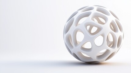 white sphere on white background