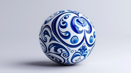 easter egg with blue background