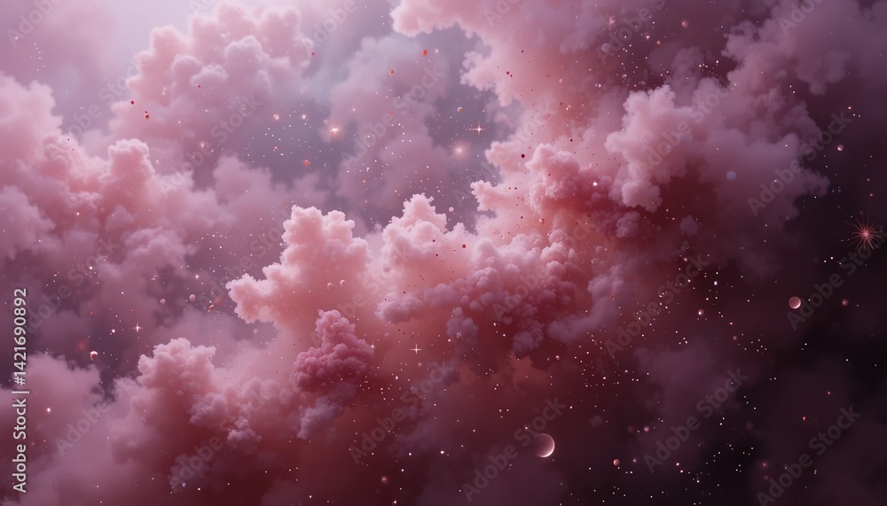 Poster celestial phenomenon observation outer space digital art cosmic environment abstract viewpoint ether
