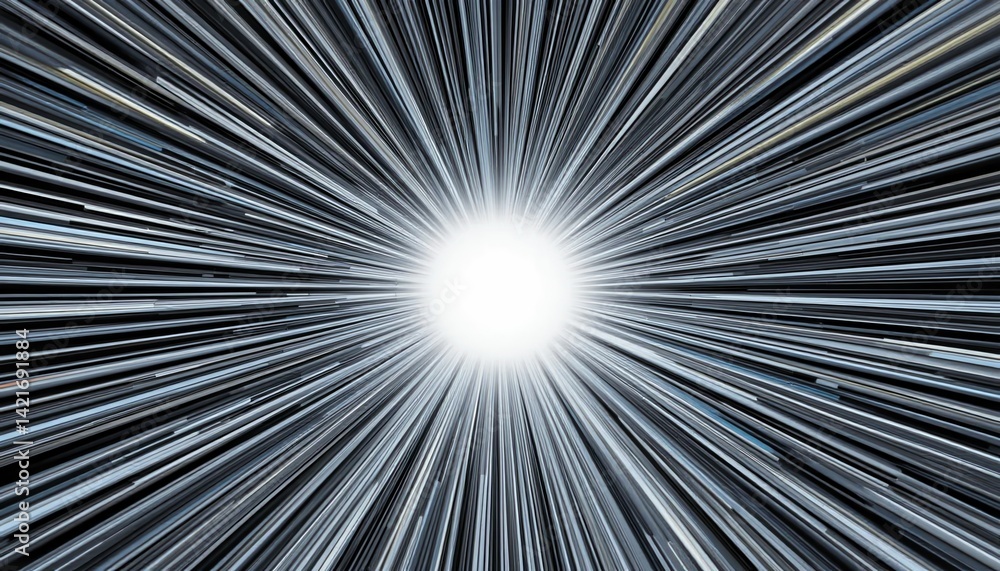 Poster dynamic burst of light energy transforming space abstract concept digital art futuristic environment