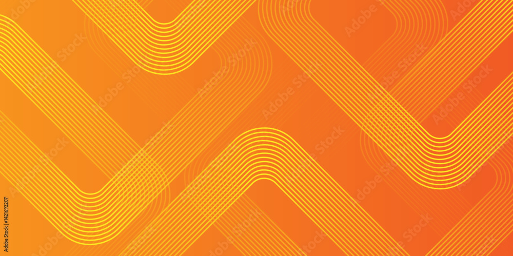 Poster abstract orange gradient geometric shape futuristic background. geometry shine and layer element vec