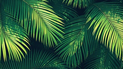 Fototapeta premium palm leaves background