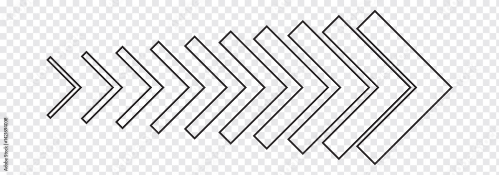Poster dynamic moving arrow icon. chevron arrow icon. moving arrows icon. blend effect, pointer, speed dire