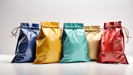 Doypacks Isolated on White for Packaging Solutions