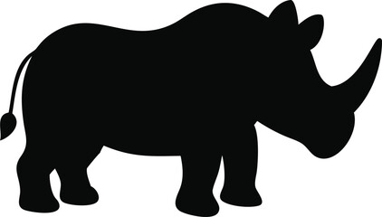 Rhinoceros line art 