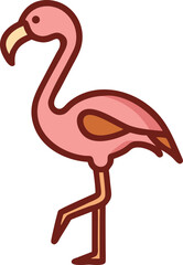 Flamingo line art