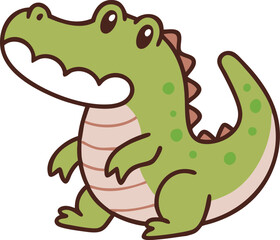 Crocodile line art