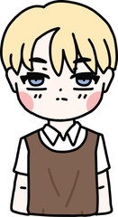 boy art anime chibi style