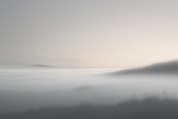 Fototapeta premium Minimalist Grayscale Gradient with Soft Transitions and Ethereal Atmosphere