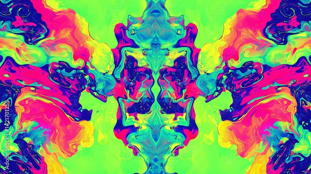 Poster captivating colorful abstract background featuring a kaleidoscope vision with ambient light and dron