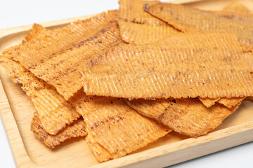 Spicy Crispy Squid in Wooden Tray
