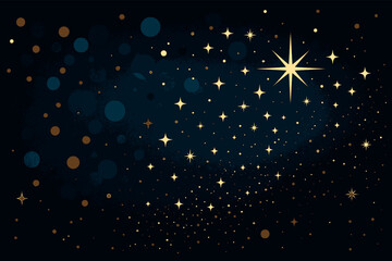 Glitter vintage lights banner background. gold and blue. de-focused. Dark Blue Glitter Background for Christmas, New Year or Special Occasion.. Blue monday banner.