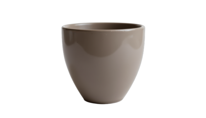 Isolated artisan ceramic tea cup with matte glaze on white background for quiet moment product mockups