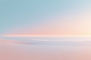 Fototapeta premium Soft Gradient Sky with Pastel Blue to Pale Peach Transition in a Dreamy and Serene Atmosphere