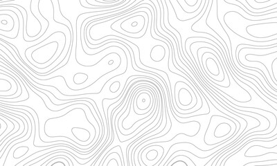 Obraz premium Abstract black and white topographic contours lines of mountains. background. Abstract modern white and black topographic contour map wavy line.