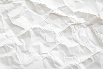 Crumpled White Paper Texture Abstract Background, High-Res Image, Monochrome, Wrinkled Paper, Texture texture, background