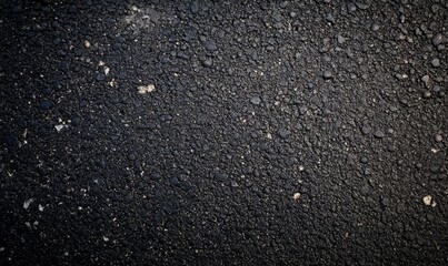 Fototapeta premium Dark Asphalt Texture Close-up, Granular Composition, Road Surface, Black Background, Asphalt Road Asphalt, Texture