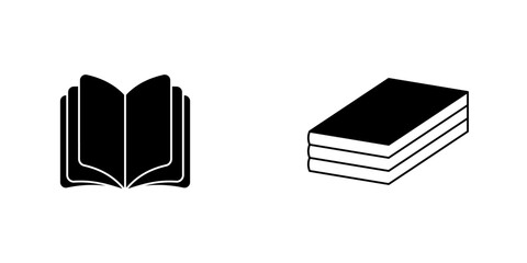 Book Icon Set. Different Open Book Collection. Symbol Of Ebook. Vector Illustration.