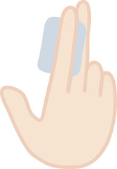 Obraz premium 스킨케어 화장솜을 돌고있는 손 (일러스트)