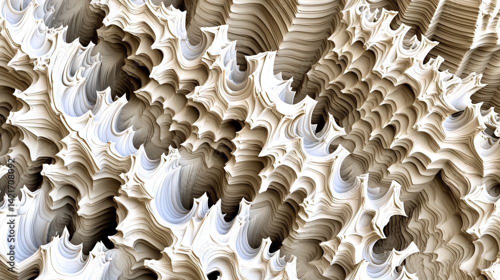 Poster intricate very abstract pattern with a volumetric lighting effect creating an enigmatic atmosphere a