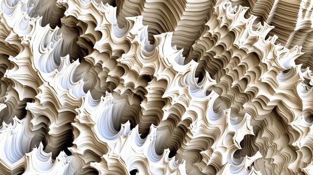 Intricate very abstract pattern with a volumetric lighting effect creating an enigmatic atmosphere and captivating visual depth and complexity