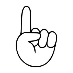 pointing finger up vector illustration