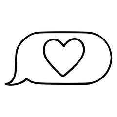 love chat bubble vector illustration