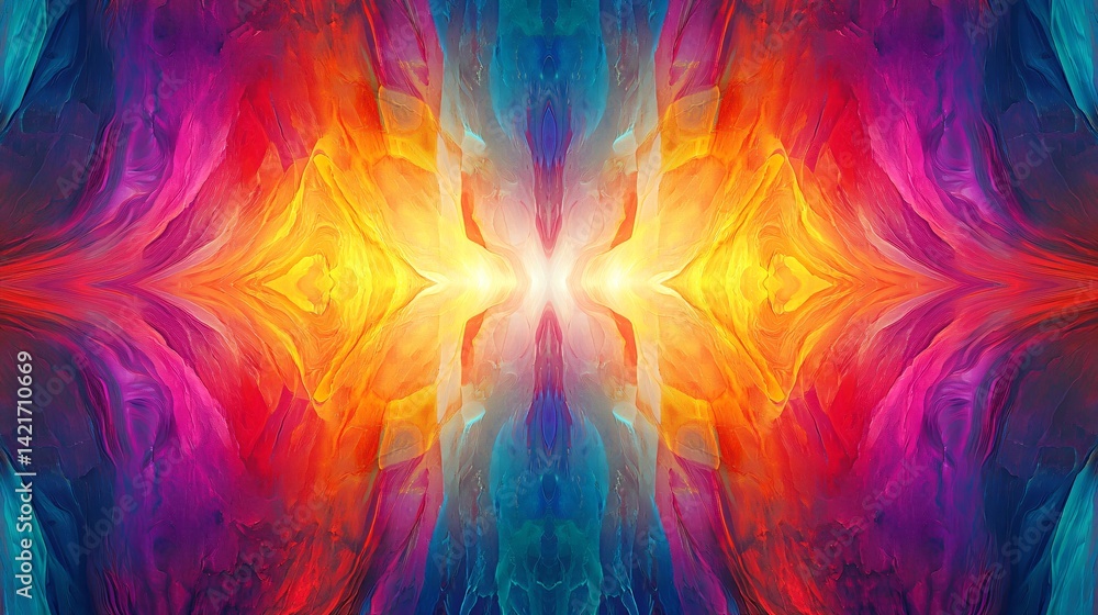 Poster a striking colorful abstract background featuring dynamic shifting spectrums and ethereal light for 