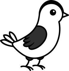 cartoon bird on white background