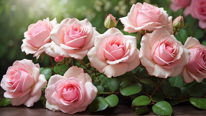Charming Pink Roses in Full Bloom Perfect for Gifts and Celebrations
