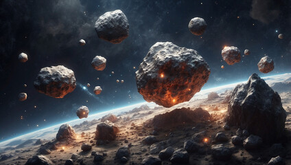 Dynamic Representation of Asteroids in Space for Cosmic Exploration