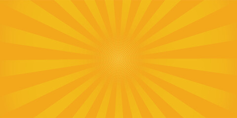 orange sun rays background design template