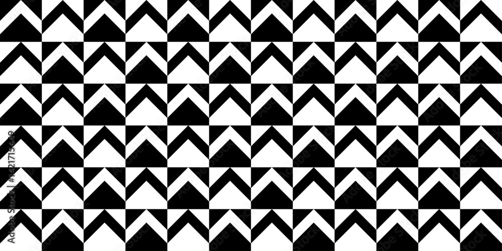 Aufkleber black and white chevrons. The chevrons are arranged in a grid-like formation, creating a visually dynamic and geometric design.