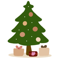 Christmas Tree with Gifts Clipart
