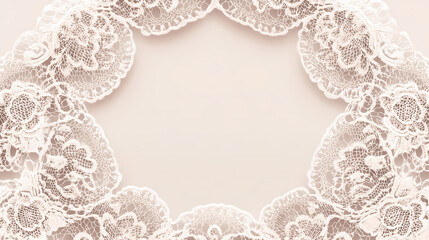 Cute lace circle frame. Chrono-Woven Lace. Illustration