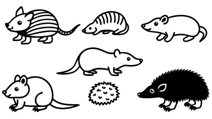 coloring drawing of wildlife for illustration and kids