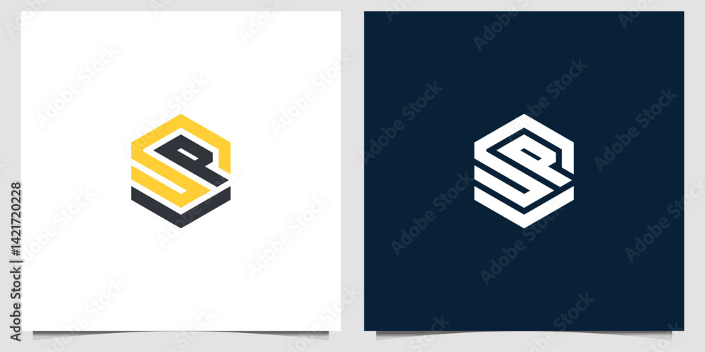 Poster minimalist and professional monogram logo design featuring the letters 