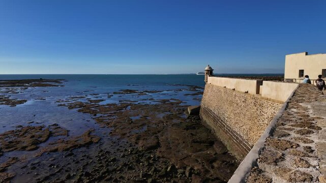 Castillo de Santa Catalina, a historical landmark in Cadiz