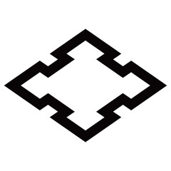 家紋です。折り入り菱といいます。